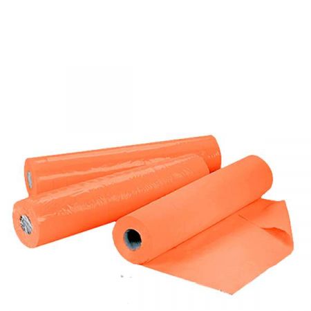 Еднократен чаршаф на ролка с ширина 70 см, на ролка, оранжев цвят, TNT