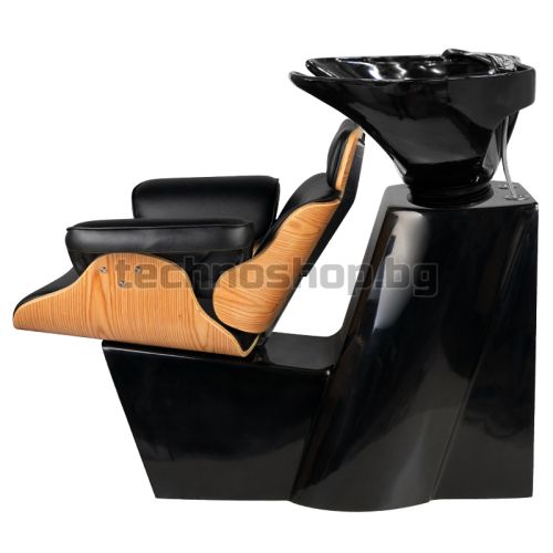 Фризьорски стол със система за измиване на коса - черен Gabbiano Florence